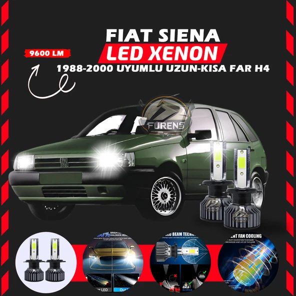 Fiat Tipo Uzun - Kısa FarUyumlu Şimşek Etkili Led Xenon Pro Series H4 ürün görseli 1