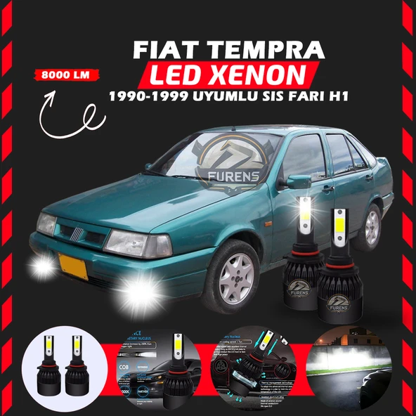 Fiat Tempra Sis Farı Uyumlu Şimşek Etkili Led Xenon Light Series H1 ürün görseli 1