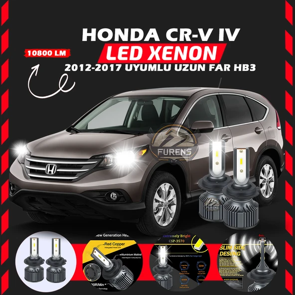 Honda CR-V 2012-2017 Uzun Far Uyumlu Şimşek Etkili Led Xenon Premium Series HB3 ürün görseli 1