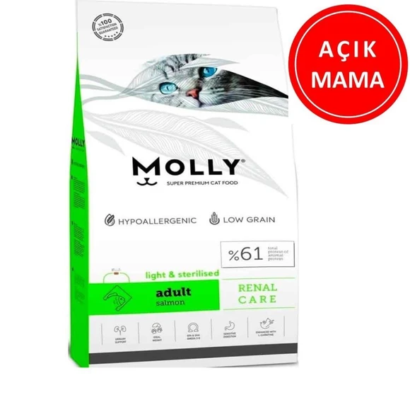 Molly Kısırlaştırılmış Kedi Maması Sterilised Somonlu 1 Kg AÇIK ürün görseli 1