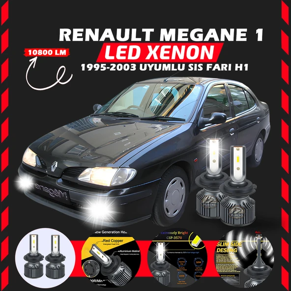 Renault Megane 1 1995-2003 Sis Farı Uyumlu Şimşek Etkili Led Xenon Premium Series H1 ürün görseli 1