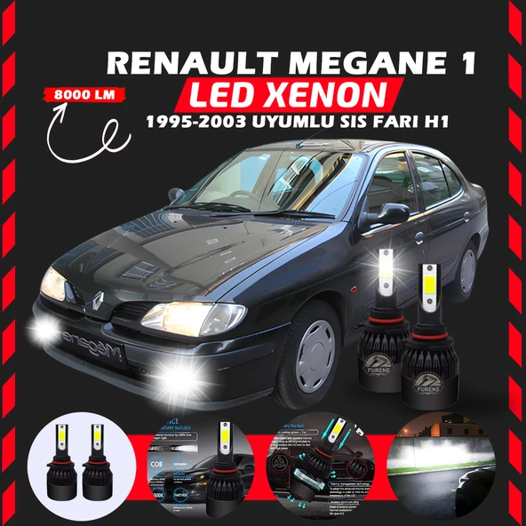 Renault Megane 1 1995-2003 Sis Farı Uyumlu Şimşek Etkili Led Xenon Light Series H1 ürün görseli 1