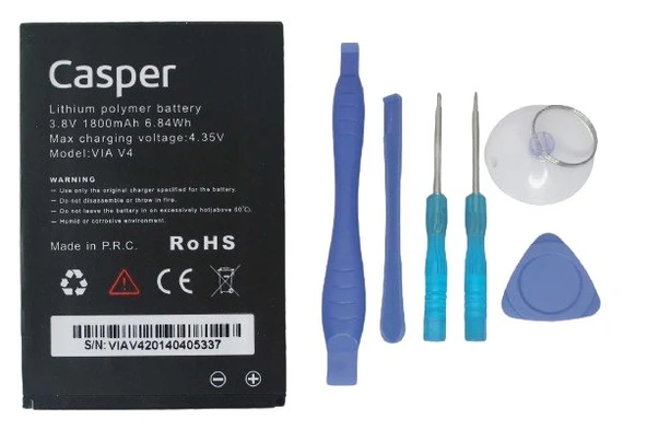 Casper Via V4 Uyumlu Batarya Pil Sıfır Orijinal + TAMİR SETİ ürün görseli 1