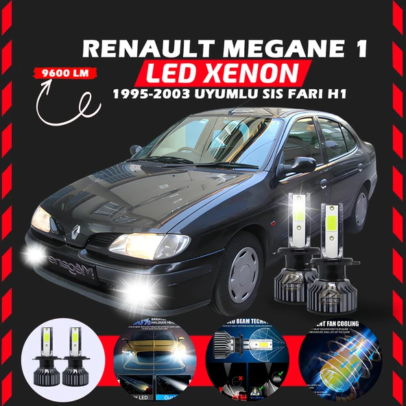 Renault Megane 1 1995-2003 Sis Farı Uyumlu Şimşek Etkili Led Xenon Pro Series H1 ürün görseli 1