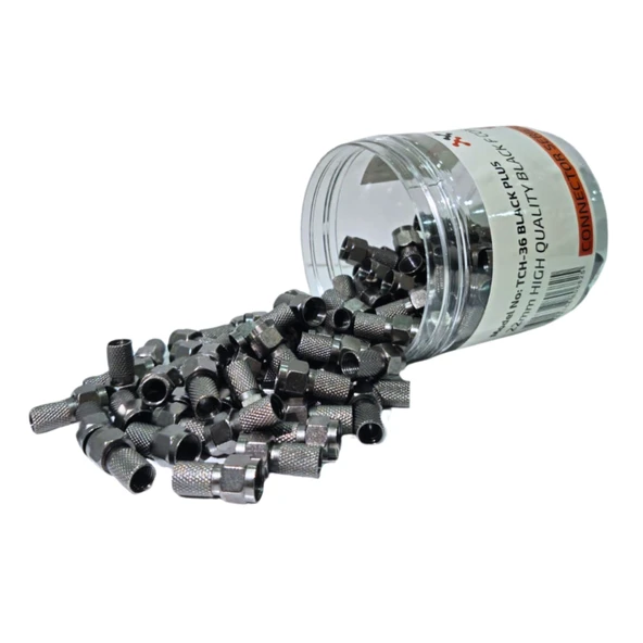 RG6 22mm Siyah Konnektör Kutulu 100 Adet ürün görseli 1