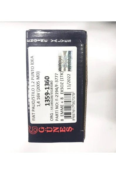 Subap Takımı Doblo 1,4 16v-palio-stilo 1,2 16v 05-- (ın-8ex-8) Uyumlu ürün görseli 1