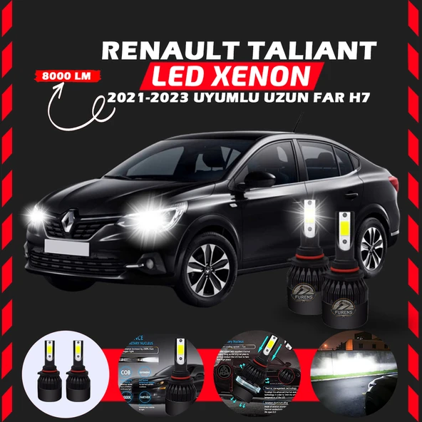 Renault Taliant 2021-2023 Uzun Far Uyumlu Şimşek Etkili Led Xenon Light Series H7 ürün görseli 1