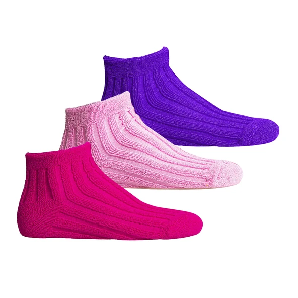 U&ME Kadın Uyku Çorabı 3'lü Set 36-40 Fuşya-Pembe-Mor ürün görseli 1