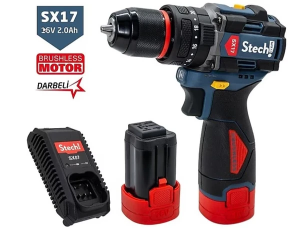 STECH END SX17-2/2.0 AH. AKÜLÜ DARBELİ MATKAP ürün görseli 1