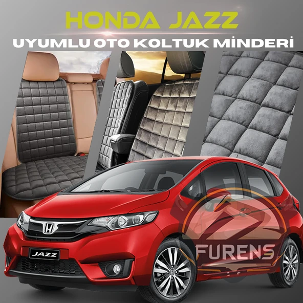 Honda Jazz Antrasit Renk Tay Tüyü Cepli & Terletmez Sırtlı Oto Koltuk Minder Seti - Koltuk Koruma Kılıfı (ÖN & ARKA TAM SET) ürün görseli 1