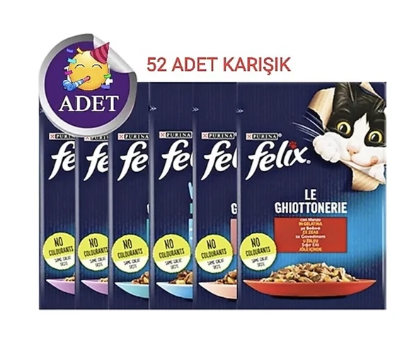 Felix Karışık 85 gr 52'li Yetişkin Kedi Yaş Maması ürün görseli 1
