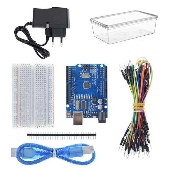 Robotik Kodlama Arduino Temel Seviye Elektronik Başlangıç Seti - Kutulu Adaptörlü ürün görseli 1