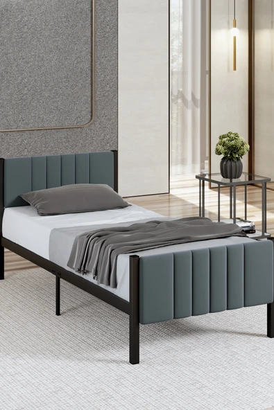 Lotus Metal Karyola 90x200 cm Antrasit Renk ürün görseli 1