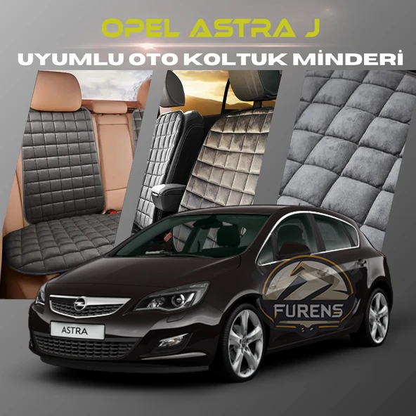 Opel Astra J Antrasit Renk Tay Tüyü Cepli & Terletmez Sırtlı Oto Koltuk Minder Seti - Koltuk Koruma Kılıfı (ÖN & ARKA TAM SET) ürün görseli 1