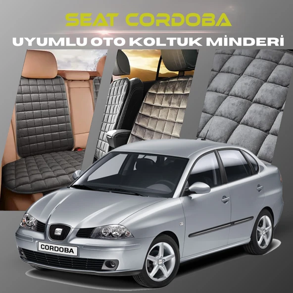 Seat Cordoba Antrasit Renk Tay Tüyü Cepli & Terletmez Sırtlı Oto Koltuk Minder Seti - Koltuk Koruma Kılıfı (ÖN & ARKA TAM SET) ürün görseli 1