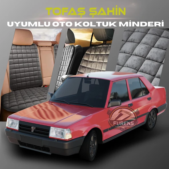Tofaş Doğan Antrasit Renk Tay Tüyü Cepli & Terletmez Sırtlı Oto Koltuk Minder Seti - Koltuk Koruma Kılıfı (ÖN & ARKA TAM SET) ürün görseli 1