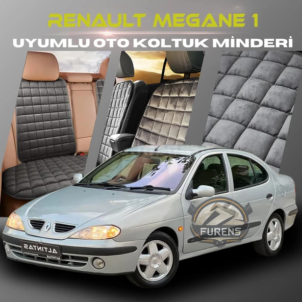 Renault Megane 1 Antrasit Renk Tay Tüyü Cepli & Terletmez Sırtlı Oto Koltuk Minder Seti - Koltuk Koruma Kılıfı (ÖN & ARKA TAM SET) ürün görseli 1