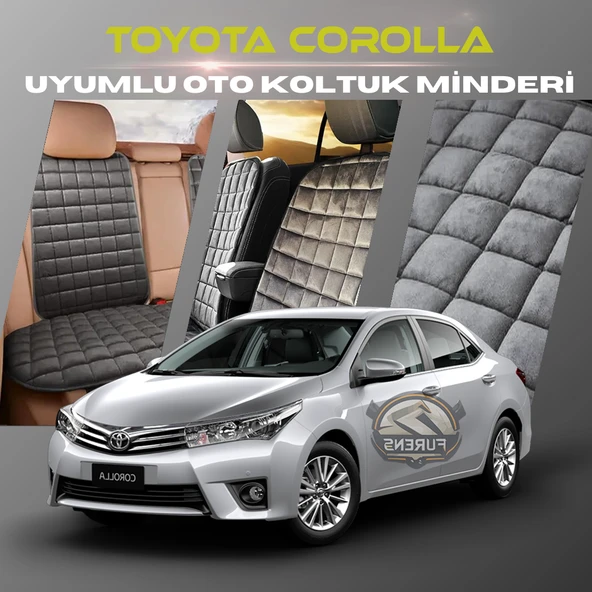 Toyota Corolla Antrasit Renk Tay Tüyü Cepli & Terletmez Sırtlı Oto Koltuk Minder Seti - Koltuk Koruma Kılıfı (ÖN & ARKA TAM SET) ürün görseli 1