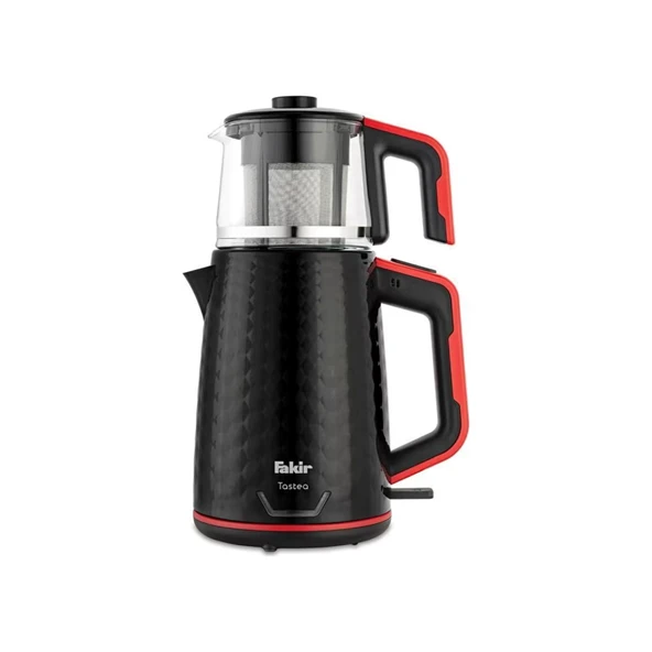 Fakir Tastea 1650 W Cam Demlikli Plastil  Siyah Kırmızı Çay Makinesi ürün görseli 1
