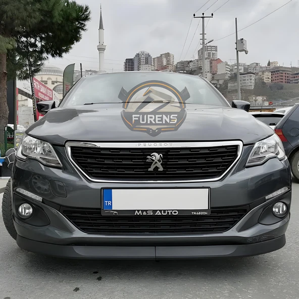 Peugeot 301 2012-2021 Uyumlu H lip Esnek Ön Lip 2 Parça Karlık Ön Ek Tampon Altı Dil ürün görseli 1