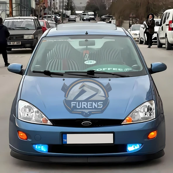 Ford Focus 1 1999-2004 Uyumlu H lip Esnek Ön Lip 2 Parça Karlık Ön Ek Tampon Altı Dil ürün görseli 1