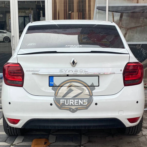 Renault Symbol 2013-2023 Bagaj Üstü Yarasa Spoiler Bagaj Çıtası Piano Black Spoyler ürün görseli 1