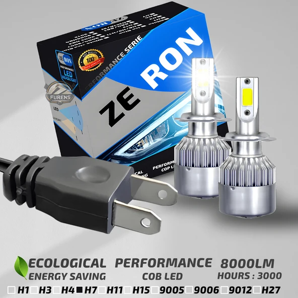 ZERON Performance Series H7 Led Xenon Şimşek Etkili Led Xenon Led Ampul ürün görseli 1