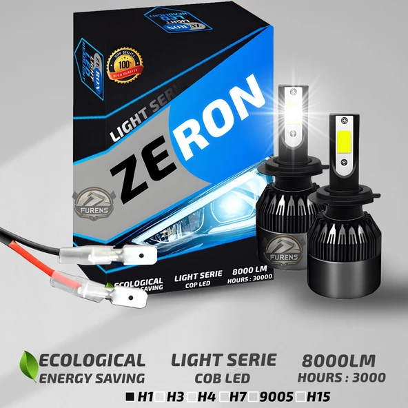 ZERON Light Series H1 Led Xenon Şimşek Etkili Led Xenon Led Ampul ürün görseli 1