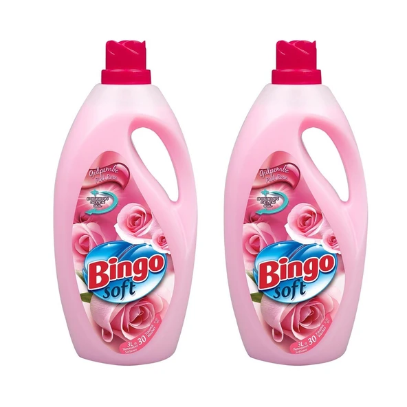 Bingo Soft Gülpembe Çamaşır Yumuşatıcısı 3 lt x 2 Adet ürün görseli 1