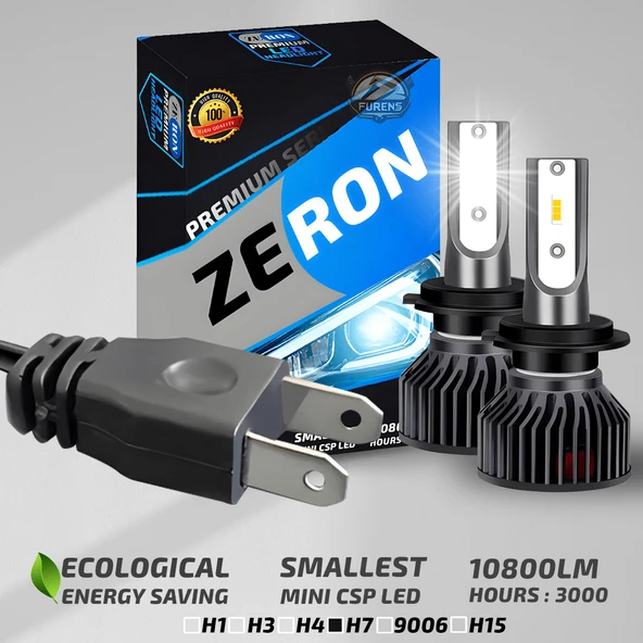 ZERON Premium Series H7 Led Xenon Şimşek Etkili Led Xenon Led Ampul ürün görseli 1