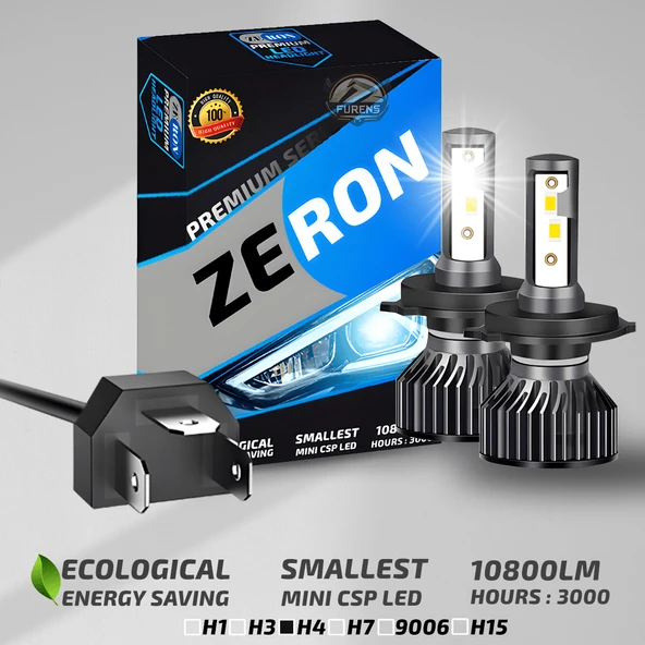 ZERON Premium Series H4 Led Xenon Şimşek Etkili Led Xenon Led Ampul ürün görseli 1