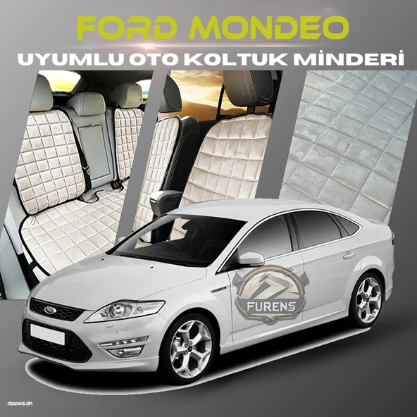 Ford Mondeo Bej Renk Tay Tüyü Cepli & Terletmez Sırtlı Oto Koltuk Minder Seti - Koltuk Koruma Kılıfı (ÖN & ARKA TAM SET) ürün görseli 1