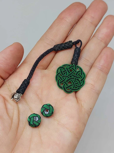 Bakır El İşi Kazaz Püskül & 2 Habbeli Takım (55972) ürün görseli 1