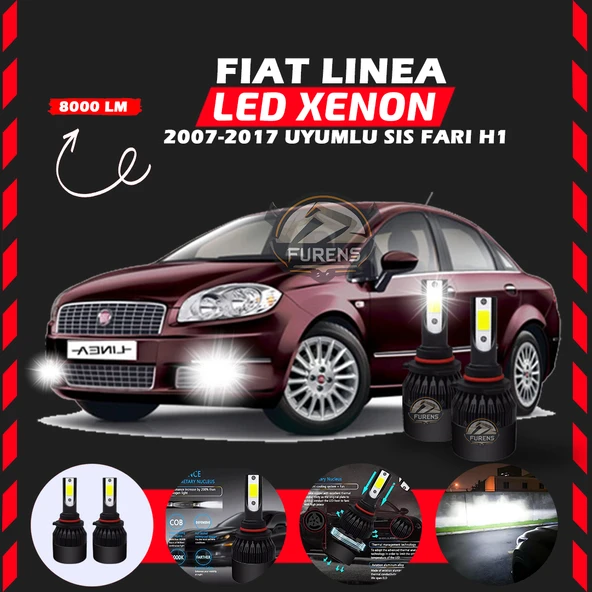 Fiat Linea 2007-2017 Sis Farı Uyumlu Şimşek Etkili Led Xenon Light Series H1 ürün görseli 1