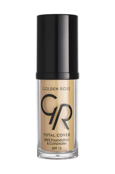 Golden Rose Total Cover 2in1 Foundation & Concealer No: 15 Warm Sand - Fondöten & Kapatıcı - 8691190963750 ürün görseli 1