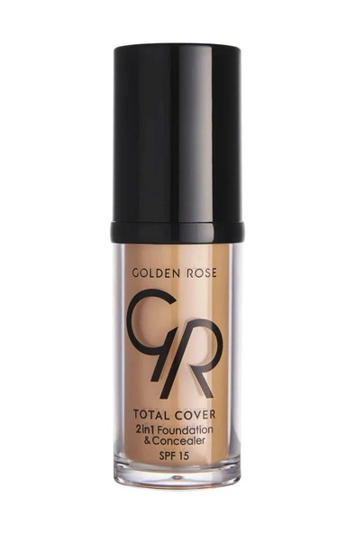Golden Rose Total Cover 2in1 Foundation & Concealer No: 12 Light Beige - Fondöten & Kapatıcı - 8691190963729 ürün görseli 1