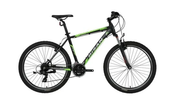 Bisan MTX 7050 26 V 43Cm Mat Siyah Yeşil Dağ Bisikleti ürün görseli 1