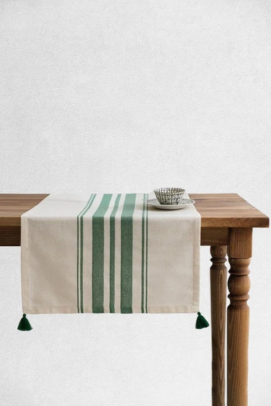 Tereza Runner Yeşil Masa Örtüsü 50x150 ürün görseli 1