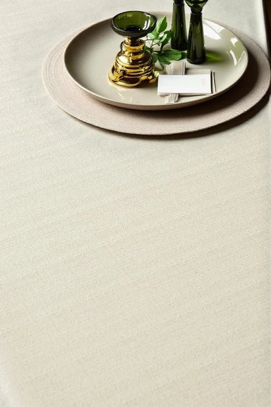 Grande Masa Örtüsü Ekru 150x220 - Resim 3