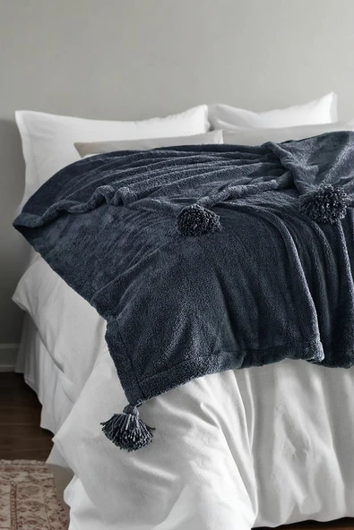 Puffy Wellsoft Antrasit Battaniye - 200 x 220 cm ürün görseli 1