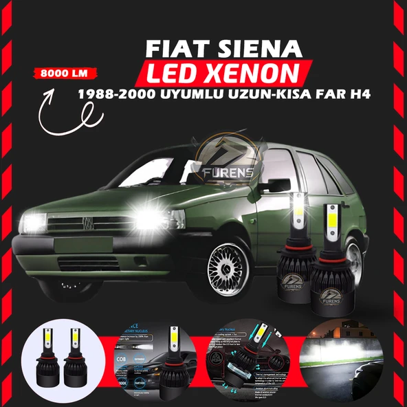 Fiat Tipo Uzun - Kısa FarUyumlu Şimşek Etkili Led Xenon Light Series H4 ürün görseli 1
