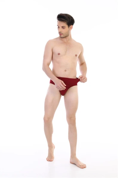 Erkek Süprem Bordo Slip 741 - Resim 2