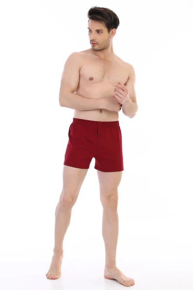 Erkek Penye Bordo Boxer 805 - Resim 2