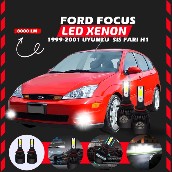 Ford Focus 1 1999-2001 Sis Farı Uyumlu Şimşek Etkili Led Xenon Light Series H1 ürün görseli 1