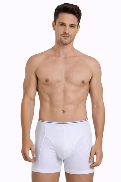 Erkek Elastanlı Beyaz Boxer 889 ürün görseli 1