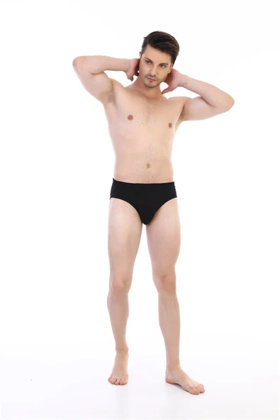 Erkek Süprem Siyah Slip 741 - Resim 2