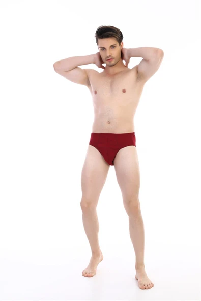 Erkek Süprem Bordo Slip 741 - Resim 3