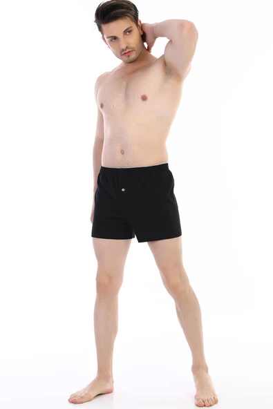 Erkek Penye Siyah Boxer 805 - Resim 2