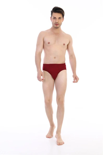 Erkek Süprem Bordo Slip 741 - Resim 5