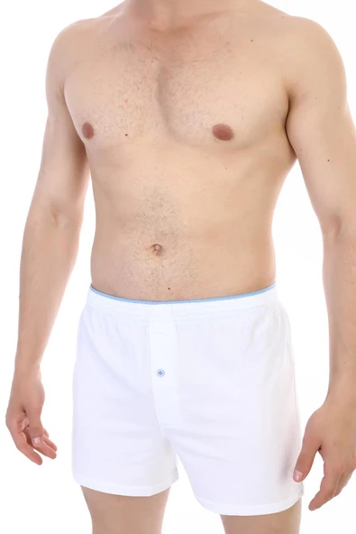 Erkek Penye Beyaz Boxer 805 - Resim 7